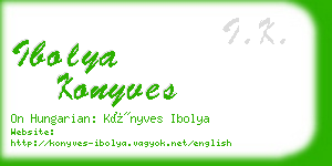 ibolya konyves business card